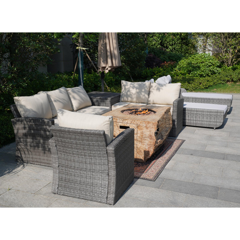 Colsyn 8 - Person Patio Conversation Set with Cushions