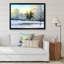«Beautiful Winter River Landscape Pendant Sunset», peinture sur toile-67466354-67466357