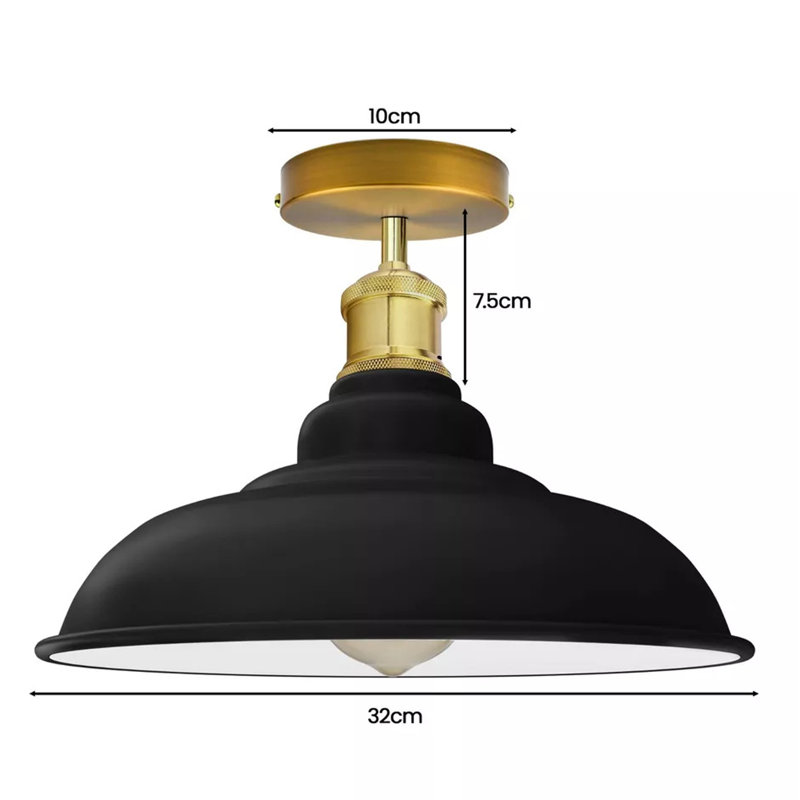 Zeke Flush Mount, Yes, Black