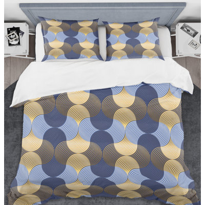 Polyester Geometric Shapes Duvet Cover Set