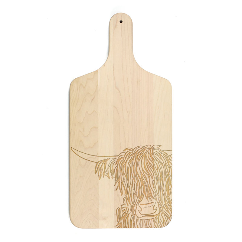 Wash Up Cow Sketch Paddle Cutting Board