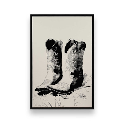 Western Noir Canvas Print in a Frame