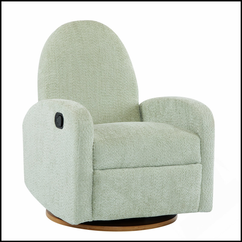 Fauteuil inclinable et pivotant 360 ° avec mouvement fluide et fabrication durable pour une détente ultime, Vert clair