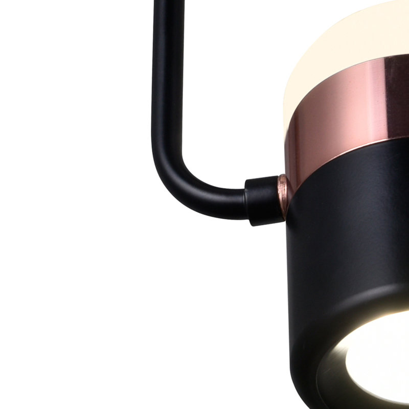 Luminaire suspendu géométrique simple à 1 lumière Kudrete, H 9 po x l 10 po x P 3 po