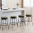 Kipten Upholstered 26.97" Counter Stool with Teddy Velvet Seat and Metal Frame-58316685