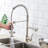 Commercial Kitchen Faucet Pull Down Sprayer,Single Handle Kitchen Sink Faucet