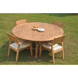 Sansome Outdoor - Piece Teak Dining Set