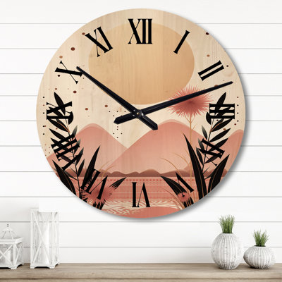 Horloge murale en bois de tyrène
