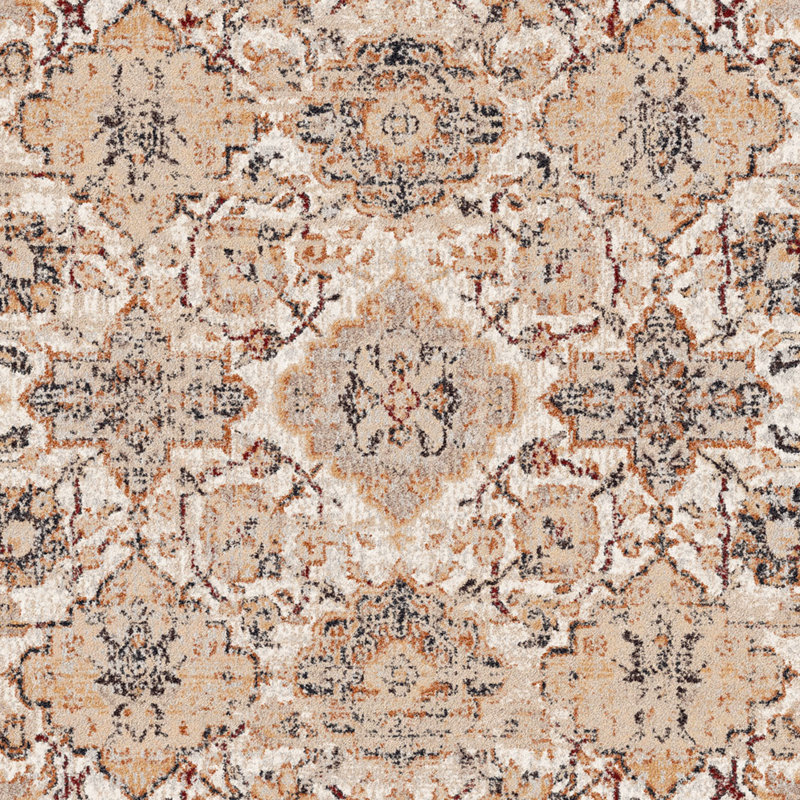 Residency Vintage Focus Traditional Persian Area Rug, Rectangle 3'10" x 5'4"