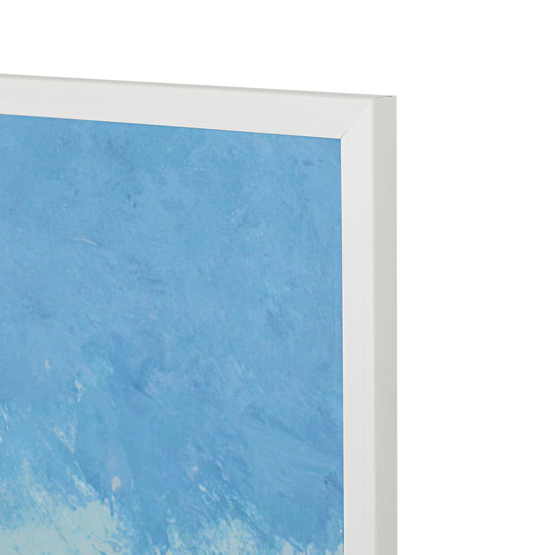 Shoreline Light Blue and Sand Abstract Canvas Print