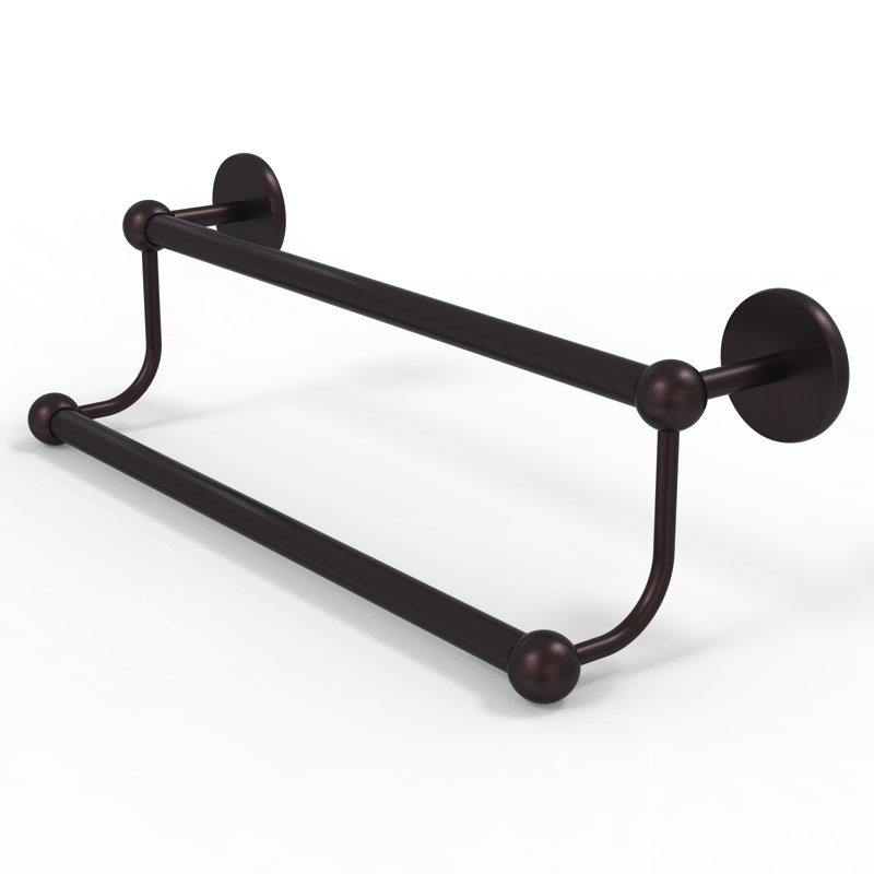 Double barre à serviettes murale, Bronze antique