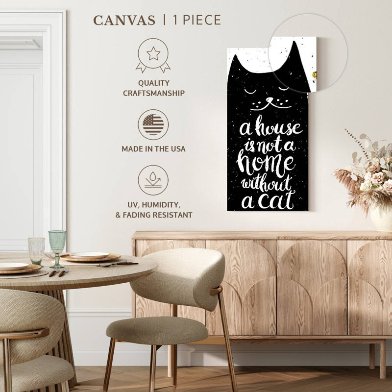 Typographie des amoureux des chats, H 42 po x l 21 po
