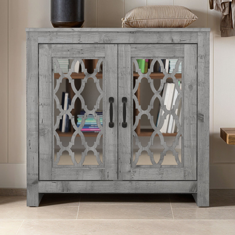 Chessani 12 Pair Shoe Storage Cabinet, Mexican Gray