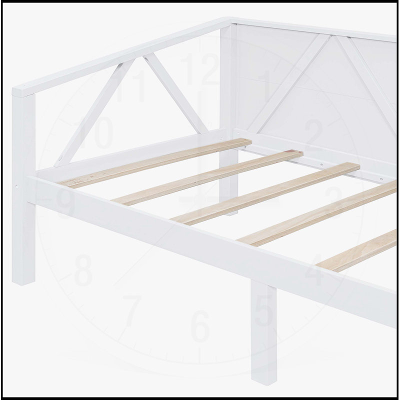 Lit de jour, structure durable et conception élégante pour une utilisation polyvalente dans n'importe quelle maison, Blanc