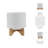 Modern Ceramic Planter with Wooden Stand - Stylish Textured Design, Contemporary Home Decor Accent, Durable Stoneware Construction, Sleek and Minimalist Look for Indoor Spaces-190157498