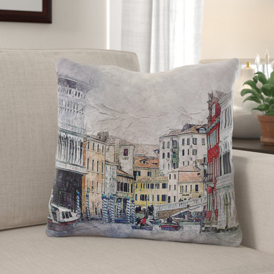 Venice Outdoor Reversible Throw Pillow