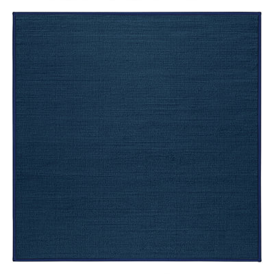 Machine Washable Solid Blue Area Rug