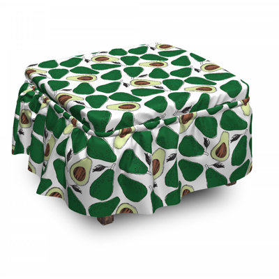 Housse pour repose-pieds doodles de tranches d’avocat