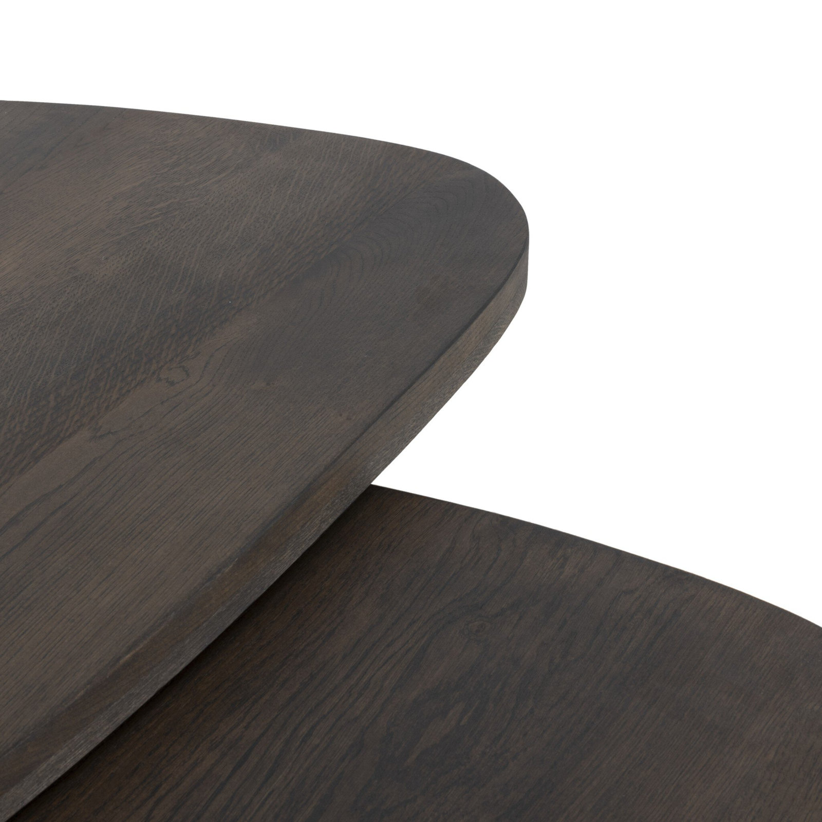 48" Oak Coffee Table Set, Gray Tobacco Oak