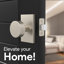 Mega Handles Laura - ensemble de 1 poignée de porte d'intimité pour porte de chambre à coucher et de salle de bain, serrure à bouton-poussoir sans clé - laiton satiné-136426178-136426183-136426190