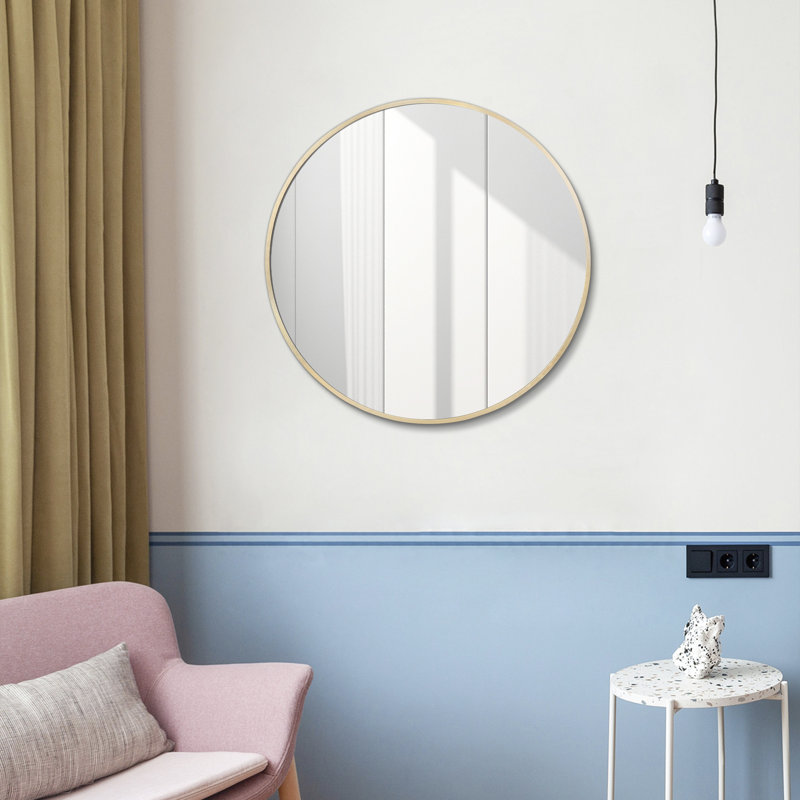 Miroir de maquillage mural LurLine, 24 po x 24 po, Blanc