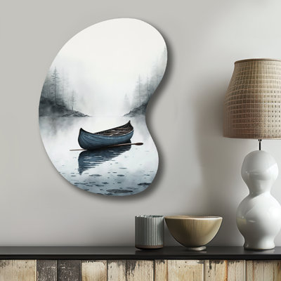 Amear - Boat Asymmetrical Metal Wall Art, Traditional Irregular Shape Metal Art Print