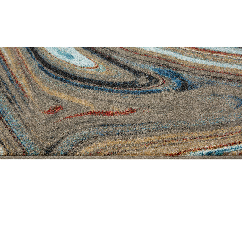 Abstract Indoor Rug, Rectangle 9'2" x 12'6"