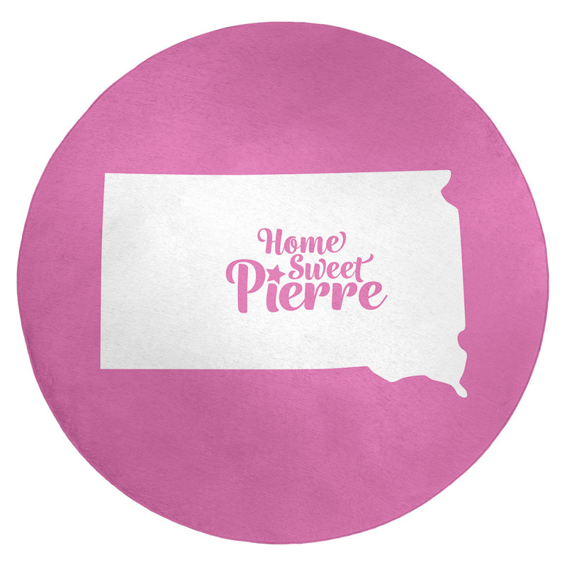 Tapis en poly-chenille pierre south dakota, Rond 5 pi