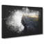 The Black Sand Beach in Iceland Paint Splash - Wrapped Canvas-61879501