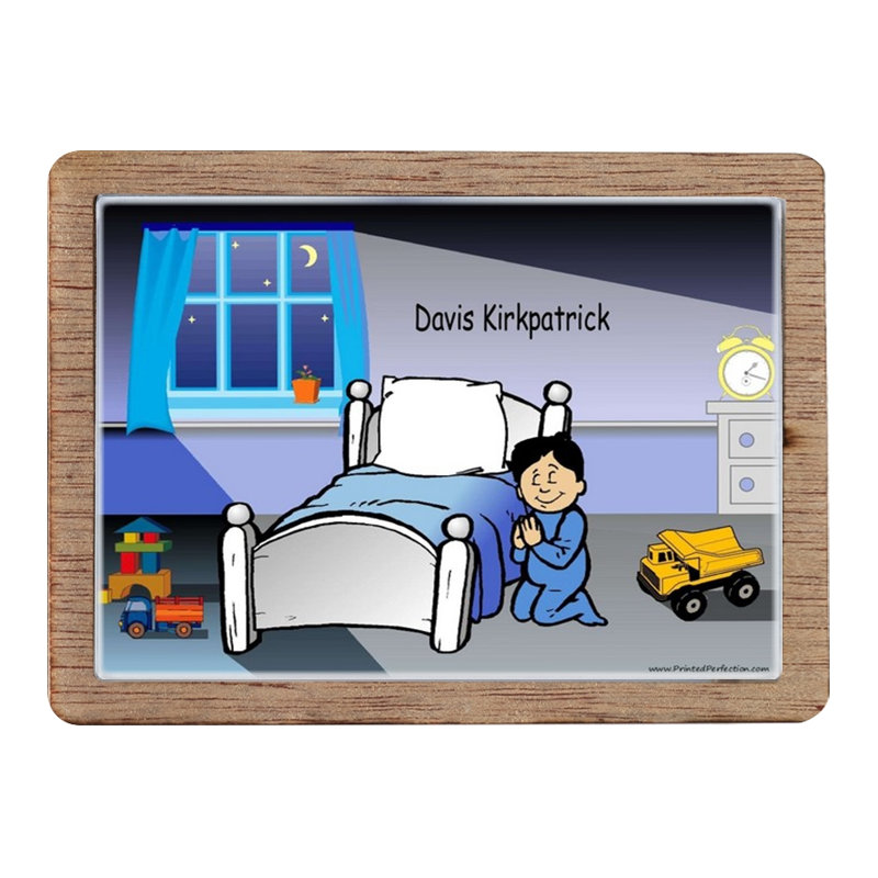 Magnet en bois personnalisé pour garçon priant - excellent cadeau!, Oui