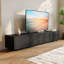 Meuble télé 94,5 po avec 4 armoires de rangement Modern Black-580432634-584823026