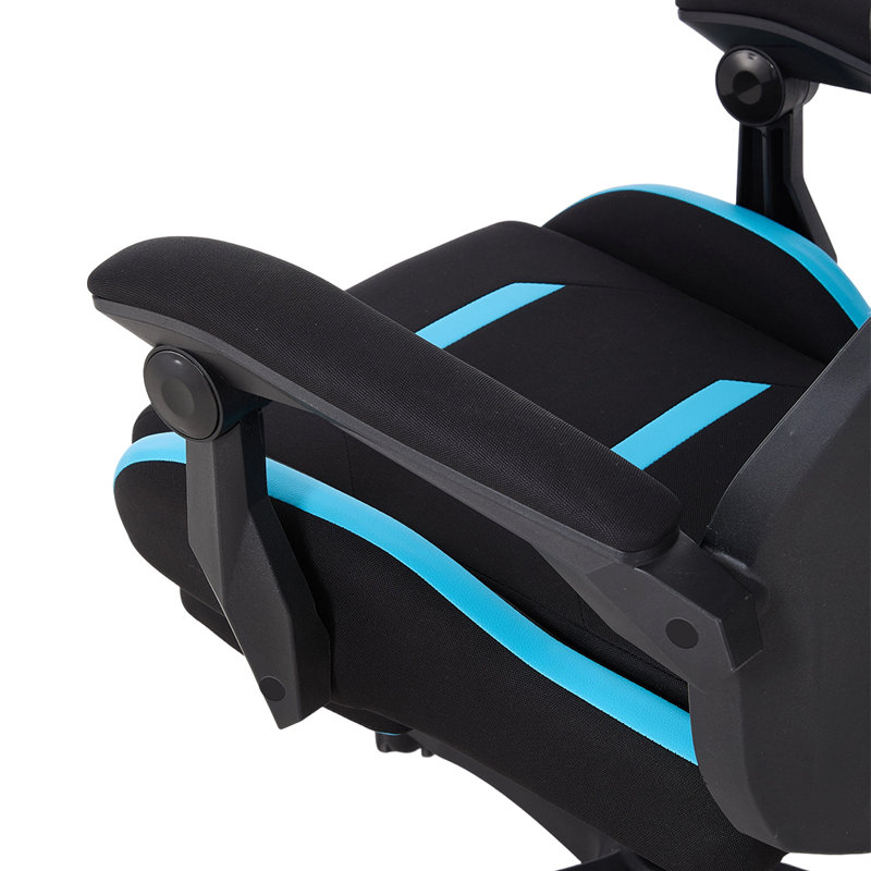Metro Lane Adjustable Reclining Ergonomic Swiveling PC & Racing Game Chair in Black；blue