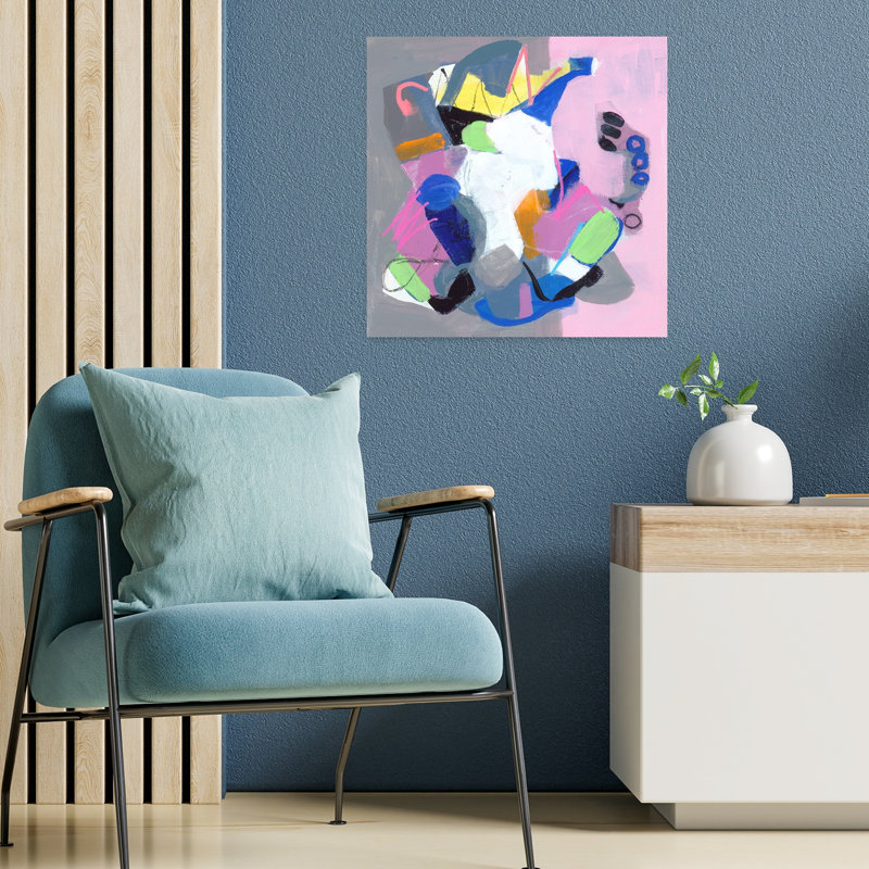 Candy Store No. 1, art abstrait contemporain, H 18 po x l 18 po