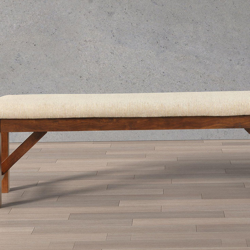Karven Solid Wood Dining Bench, Beige