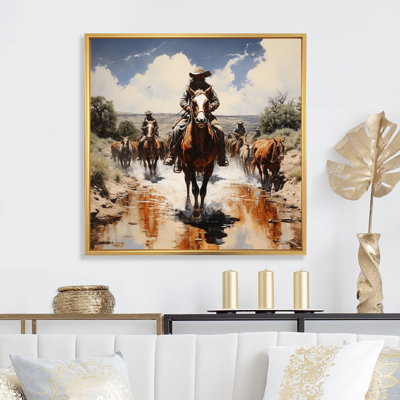 Western Horse Riders Memories, reproduction d'art sur toile