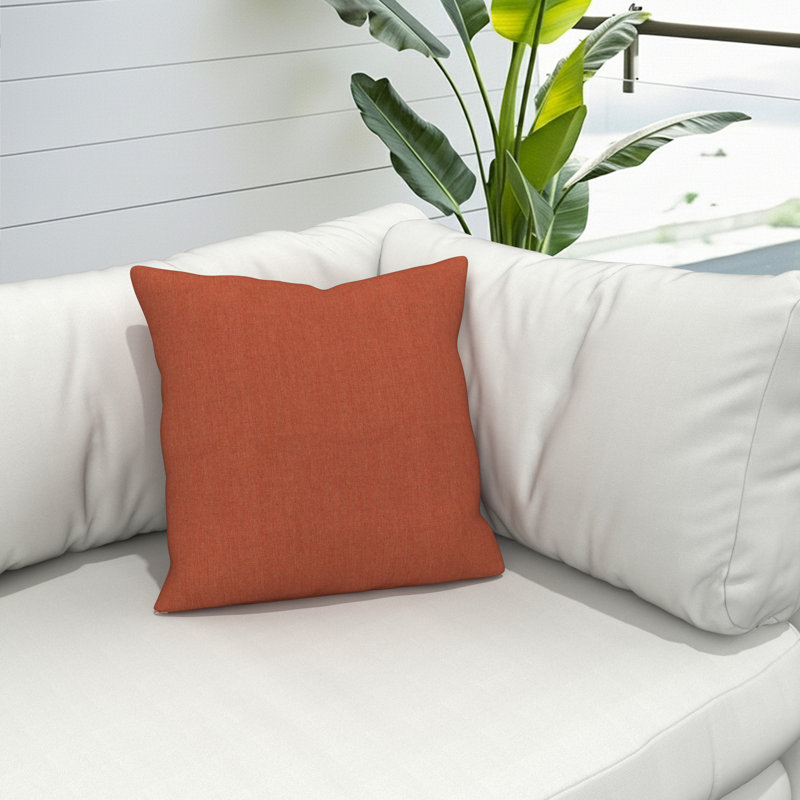 Jem Gabi Sunbrella® Indoor/Outdoor Throw Pillow, Square 18", Sunbrella Play Adobe