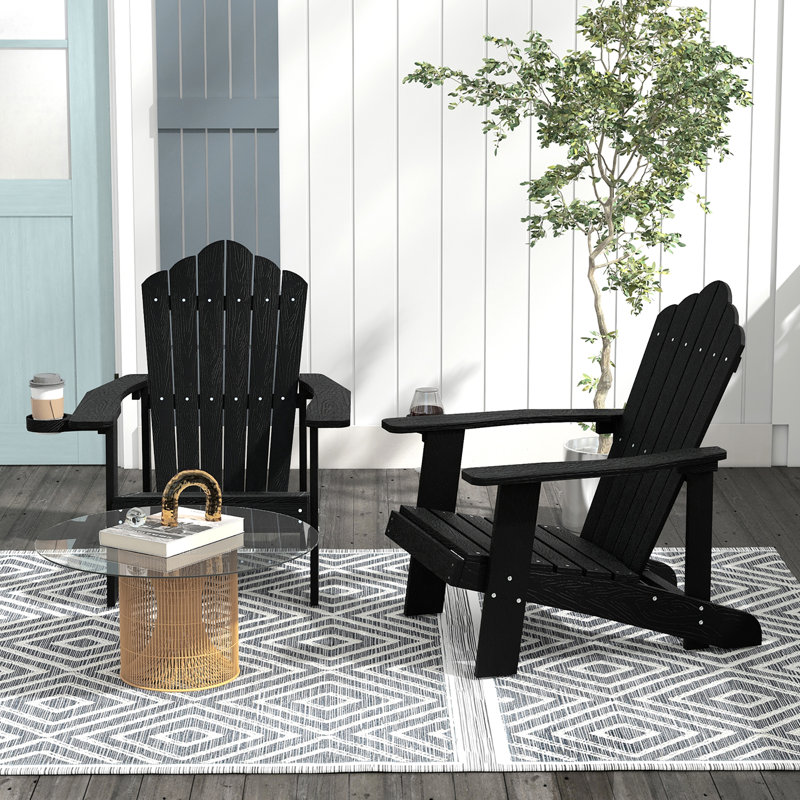 Chaise Adirondack en plastique Gumbert, Noir