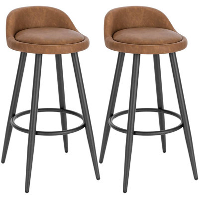 Ackeron Upholstered Counter Stool with Metal Frame