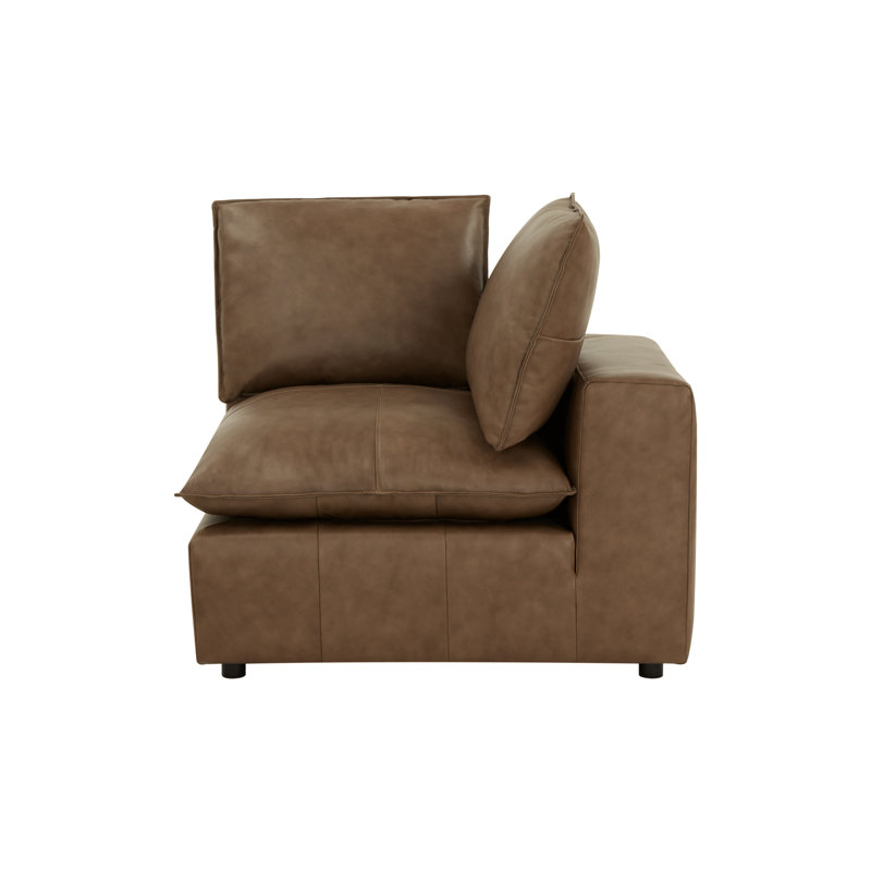 Hadleigh Brown Leather Corner Chair