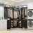 86.8" W Closet System with 6 Drawers and 4 Hanging Rods-659176969