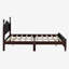 Structure de lit plateforme en bois, lit plateforme de style rétro avec support de traverse en bois-1527942158