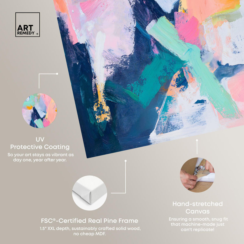 Featherlight Colors II, toile moderne de couleur abstraite par Art Remedy, Toile tendue, H 15 po x l 10 po