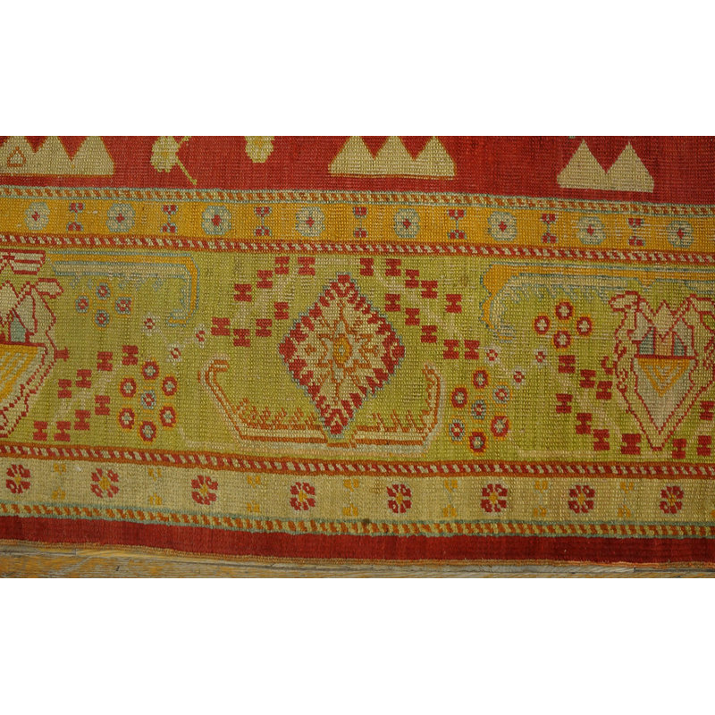 Tapis rustique rouge Oushak