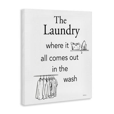 All Comes Out Laundry Canvas Wall Art by Carol Robinson