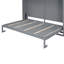 Grand lit escamotable mural avec tablettes supérieures et USB, gris-2009231401