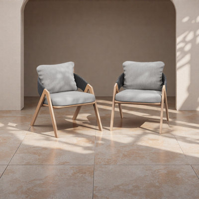 Patio Chair With Cushions (Set Of 2)