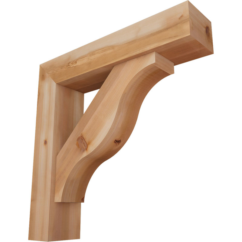 Support Funston Block avec support décalé, 34 x 34, Cèdre rouge occidental de l 7 1/2 po (lisse)