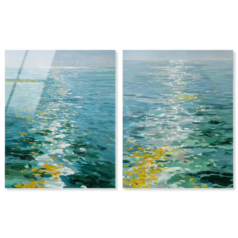 Décoration murale de bureau Calm Waters par Art Remedy, ensemble de 2, 45" H x 72" W, Imprimé acrylique ultrabrillant
