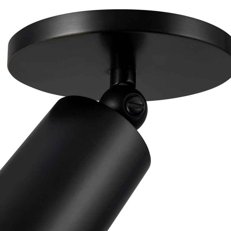 Mason 5-in Black dimmable LED Semi-Flush Mount, Oil Rubbed Bronze