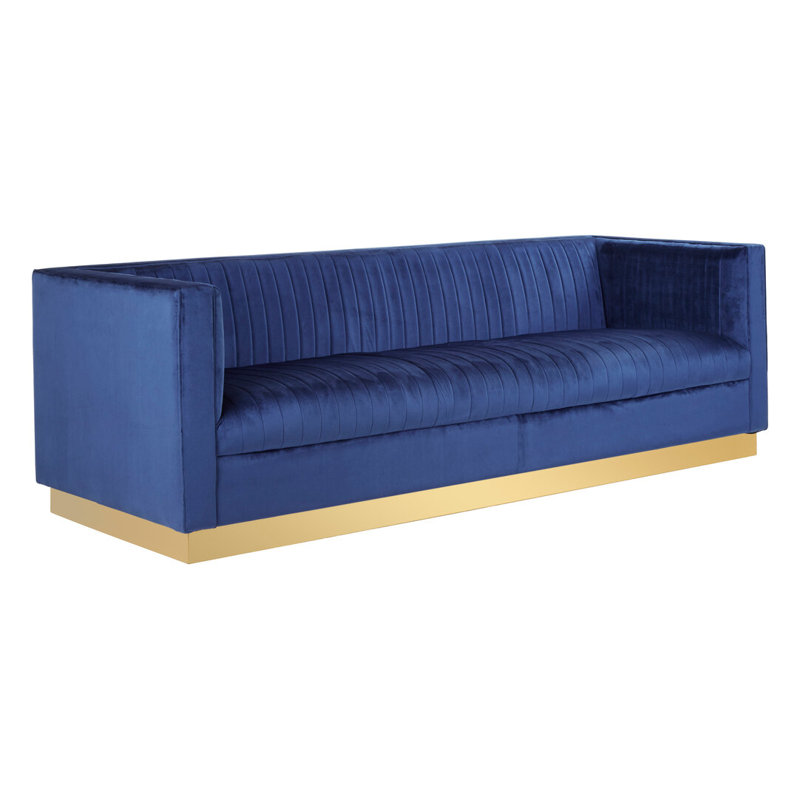 Velvet Sofa, Blue